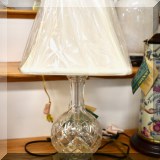 L10. Wildwood brass and crystal table lamp. 